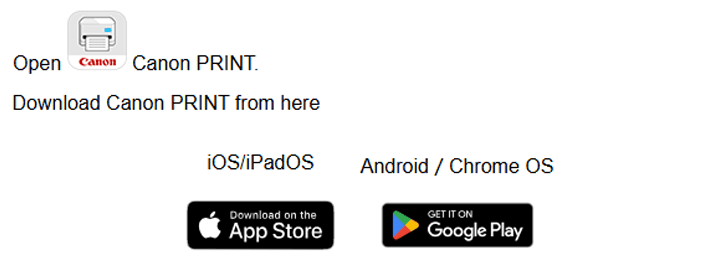 Mobile Setup via Canon PRINT App Mobile Setup via Canon PRINT App