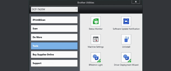 Using Brother Software (BRAdmin Light or Brother Utilities)